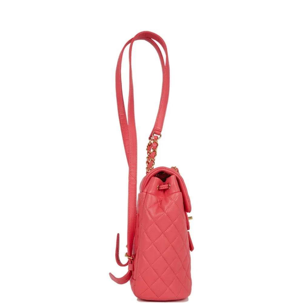 Chanel Mini Urban Spirit Backpack Rose Lambskin Gold Hardware - Picture 3 of 9
